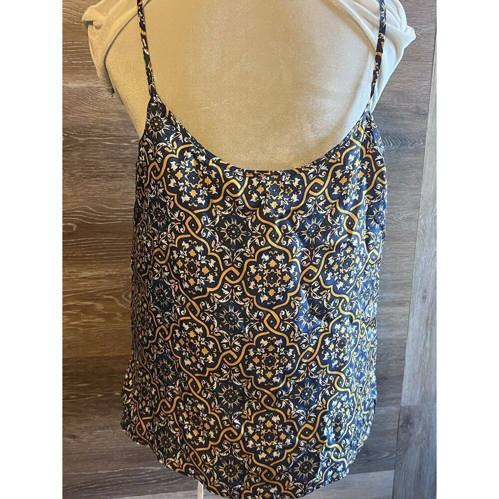 Nieves Lavi Sleeveless Top Women Anthropologie Sz M New Azulejo 100% Silk Cami - Picture 2 of 8